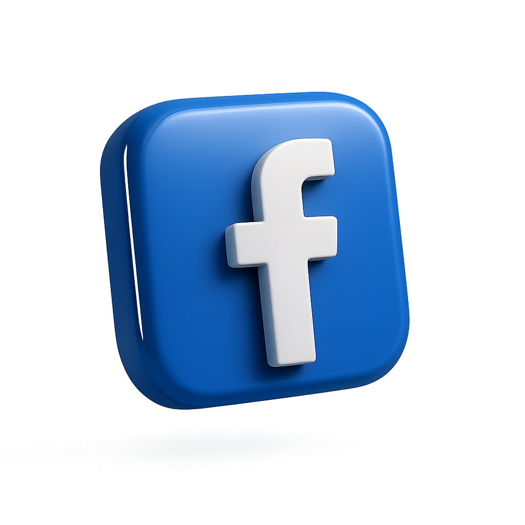3D Facebook Icon